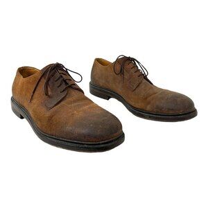 Vince Camuto Mens Size 10.5 Brown Leather Lace Up Oxford Shoes